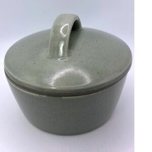 Calvin Klein Cargo Sugar Bowl The Khaki Collection Green Stoneware Lidded Dish